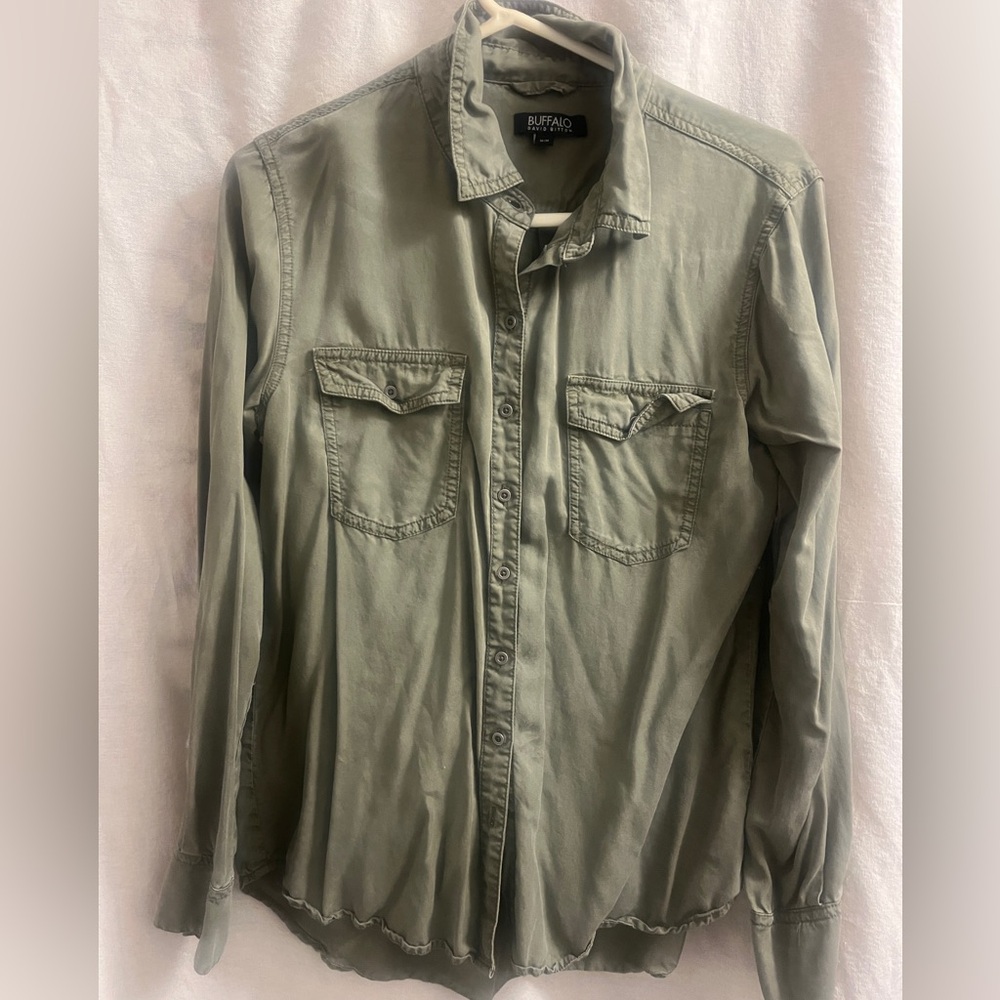 Buffalo David Bitton Sage Green Shirt